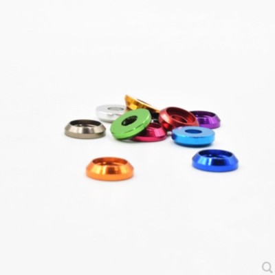 M2 M2.5 M3 colourful anodized half round  head aluminum cone washer