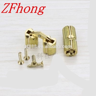 8mm 10mm 12mm 14mm 16mm 18mm Copper brass Barrel Hinges Cylindrical Hidden Door Cabinet Concealed Invisible Brass Hinges