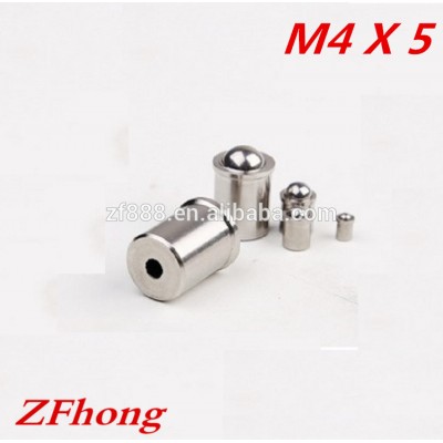 M4*5 stainless steel 304 smooth spring ball point plunger set screw