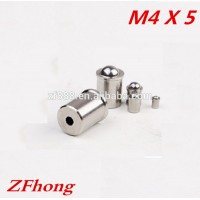 M4*5 stainless steel 304 smooth spring ball point plunger set screw