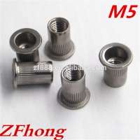 1000pcs M5 Rivet Nut Stainless Steel A2 Insert nut SUS 304 Blind rivet nut Rivnut Inserts Flat Head Rivet Nut