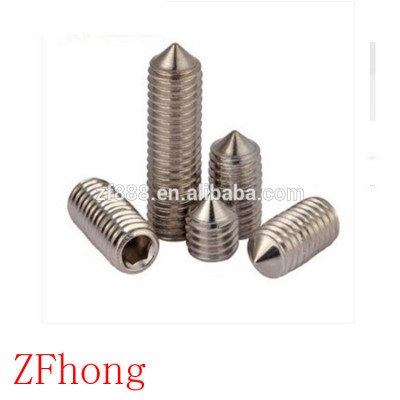 M2 M3 M4 M5 M6 M8 din914 stainless steel cone point set screw