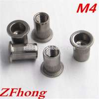 1000pcs M4 Rivet Nut Stainless Steel A2 Insert nut SUS 304 Blind rivet nut Rivnut Inserts Flat Head Rivet Nut