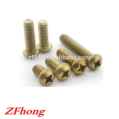 M2,M2.5,m3,m4,m5, M6 phillips brass pan head machine screw