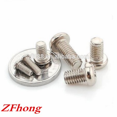 steel with silver color nickel phillip pan round head electronic micro screw