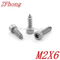 Stainless Steel 304 M2* 6 Hex socket head self tapping screw